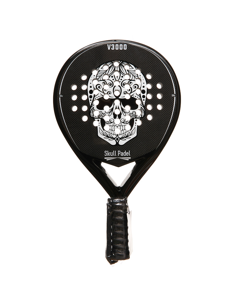 Ракетка Skull Padel V3000 - Black 3K