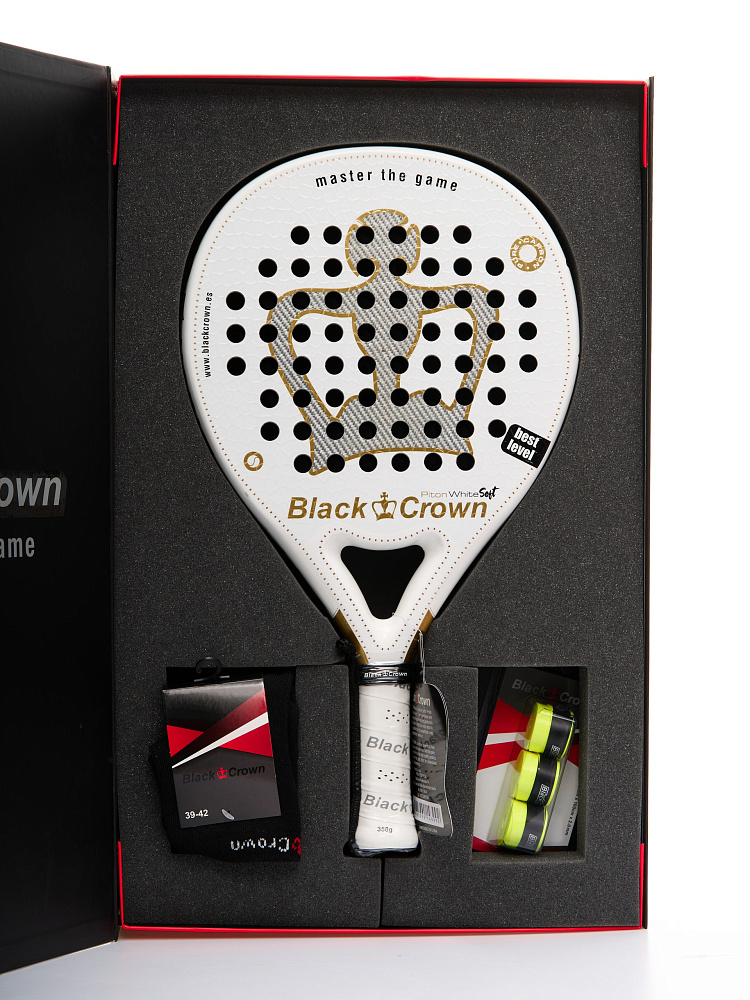 РАКЕТКА PALA PADEL BLACK CROWN PITON WHITE SOFT